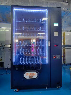 High Capacity Outdoor Combo Vending Machine With Weatherproof House Street Food Drinks Vending Machine
