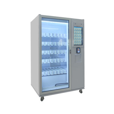 Double Glass-Front Snack Food Vending Machine With 21.5 Inch Touch Screen And 6 Floors * 10 Slots Capacity