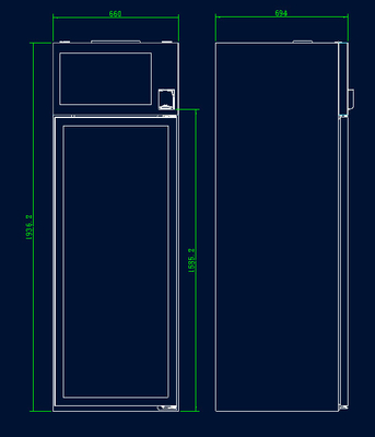Smart Fridge grab and go Vending Machine With Electrical Lock card reader to open the door fruit and vegitable
