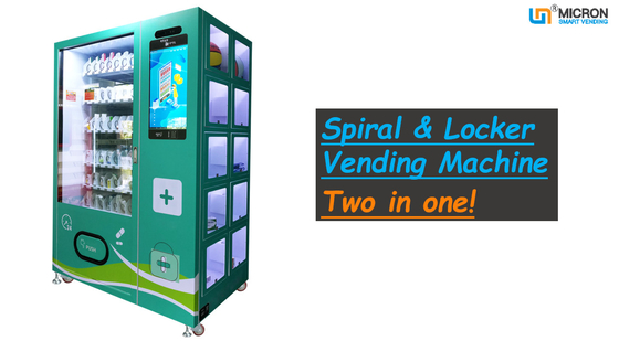 22 "touch screen custom medicine Mask Smart Vending Machine with Locker Spiral tool