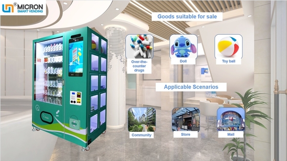 22 "touch screen custom medicine Mask Smart Vending Machine with Locker Spiral tool
