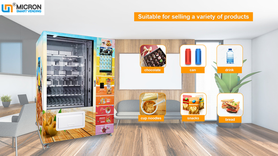 22 Inch Screen Cheese Vending Machine For Advertising Support Contactless Payment