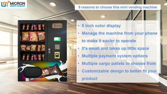 1 Meter Mini Vending Machine For Mobile Accessories Black Color Small Snack Vending Machine