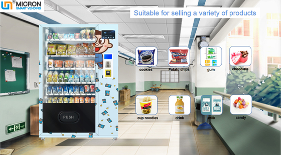 Cheap Snacks And Drinks Vending Machine With Keyboard And Refrigeration System