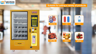 LED lighting lucky vending machine with cashless payment systems, large box vending machine, Micron