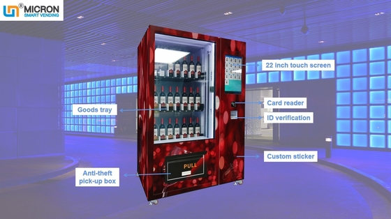 Red Wine Vending Machines With Elevator And Smart System,New Vending Machine 24 Hour StoreMicron Factory Credit Card