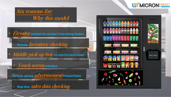 Automated Cold Drink Snack Soda Vending Machine Retail Store Micron Smart Vending Machine