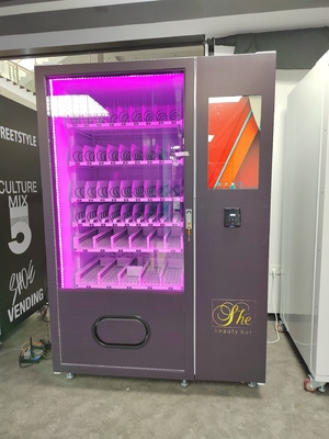 Shopping Mall Beauty 22'' Touch Screen Nail Eyelash Vending Machine with Coin Bill Acceptor