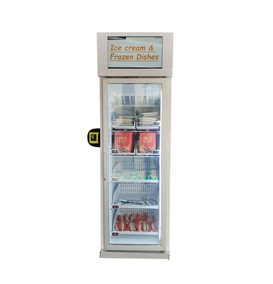 Smart Fridge Ice Cream Vending Machine -22℃ Freezer With Touch Screen Card Reader