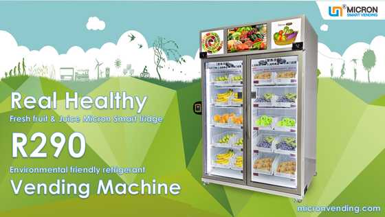 Seafood Egg R290 Refrigerated Vending Machine Smart Fridge Vending With Card Reader