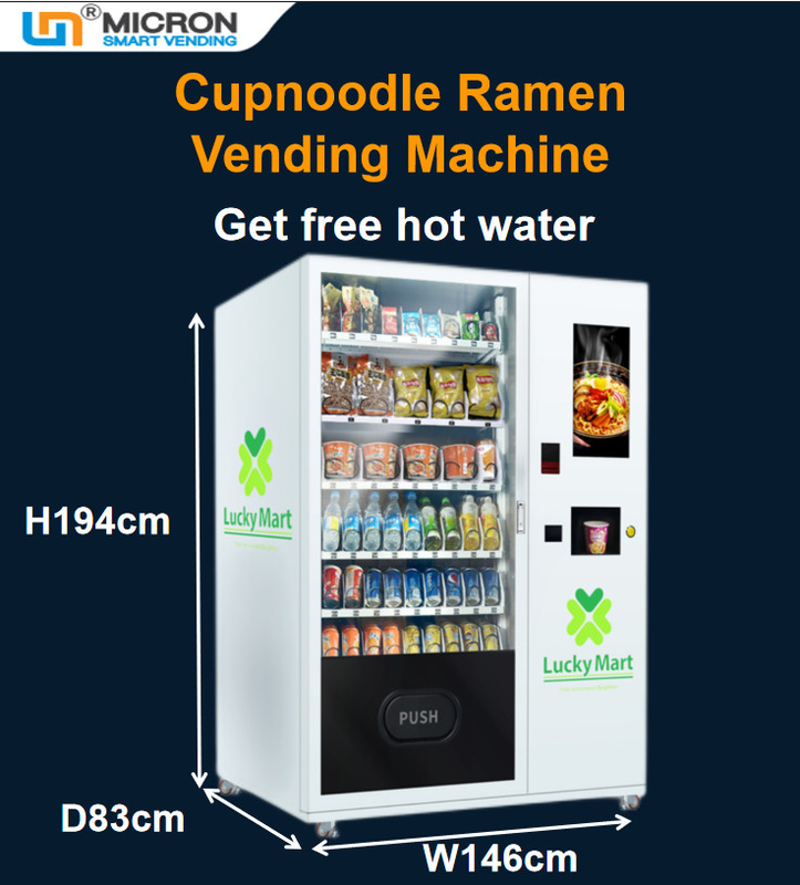 360W Cup Noodle Snack Food Vending Machine For Sale Ramen Vending