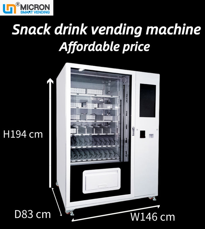 Hot Selling 22 Inch Touch Screen Snack Drink Vending Machine With Cooling System In Schools