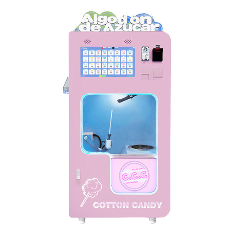 Micron Automatic 32 Fruit Flavor Small Cotton Candy Vending Machine for street food business with afforable price