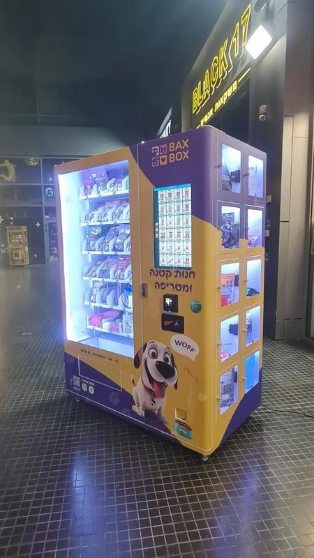 220V Glass Door Vending Machine for Large Packaged Snacks 400W Capacity Efficiency