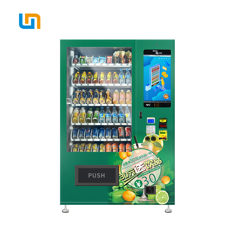 Fruit Juice Drink Vending Machine Snack Micron Smart Vending Touch Screen