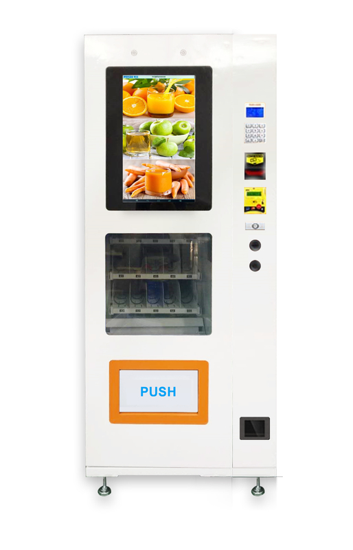 Snack Foods Cashless Vending Machine  With Touchscreen, Spiral, Conveyor, Pushrod Delivery System, Micron