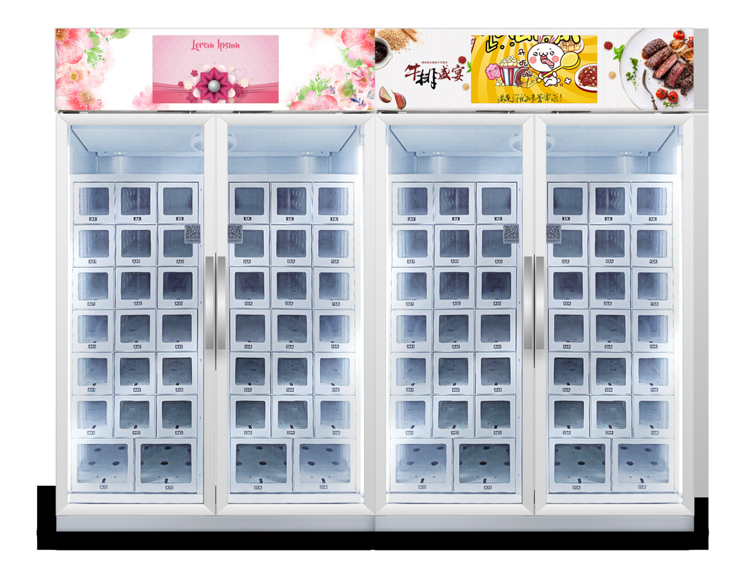 8 In 1 Large Vending Machines For Supermarkets, Communities, Shopping Malls, Custom Cooling Locker Vending Machines