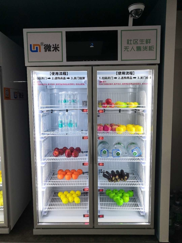 Fruit Vending Machine,  smart fridge vending machine, smart cooller. Micron