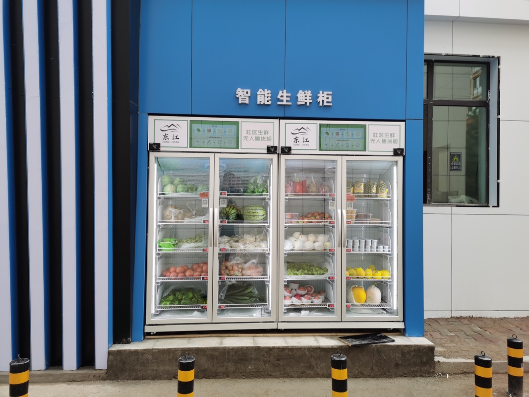 Fruit Vending Machine,  smart fridge vending machine, smart cooller. Micron
