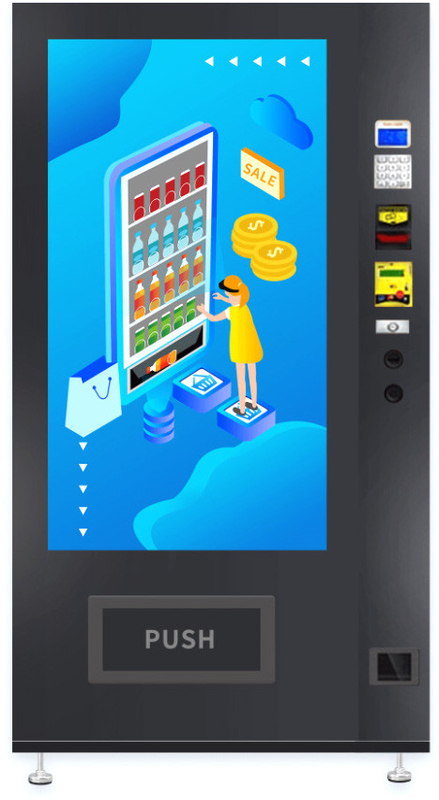 55 inches large screen, Double Layer Glass Credit Card Vending Machine For sale , Card Swipe ...