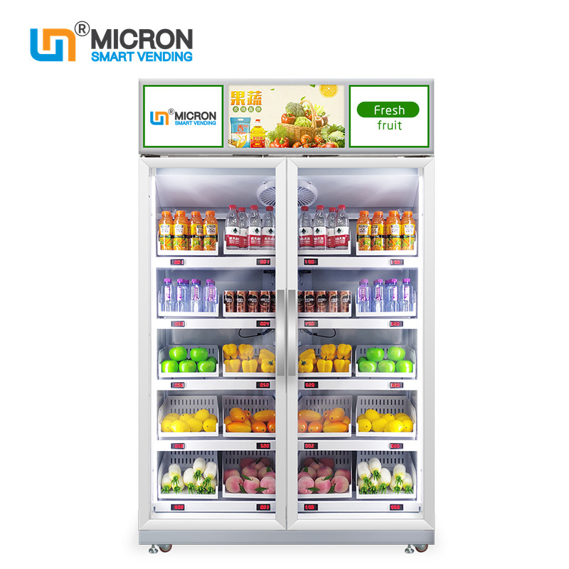 E Wallet Smart Fridge Vending Machine For Vegetables with Telemetry System for Online Real-time Management, Micron