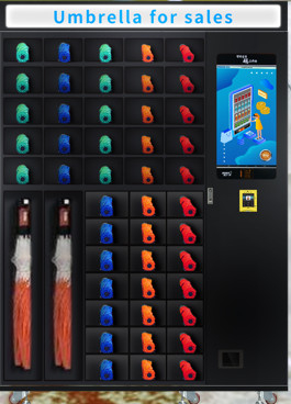662 Groceries Umbrella Vending Machine LED Lighting Micron smart locker vending machine card payment