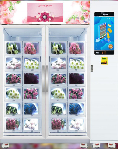 Fresh Flower 21.5 inches Cooling Locker Vending Machine, internet vending machine, Micron