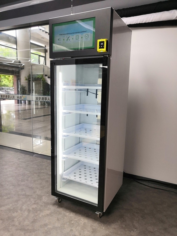 24V Cheap Liquid Detergent Vending Machine Just Grab And Go,With Card Reader Height Adjustable Fridge Vending Machine