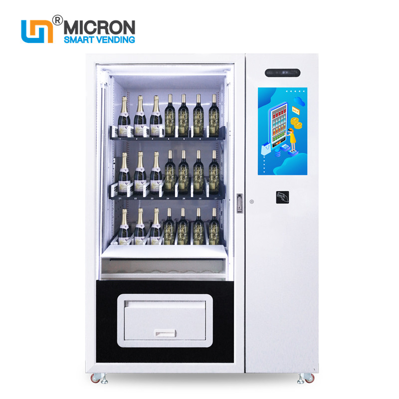 Red Wine Vending Machine With Elevator Lift Refrigerated Vending