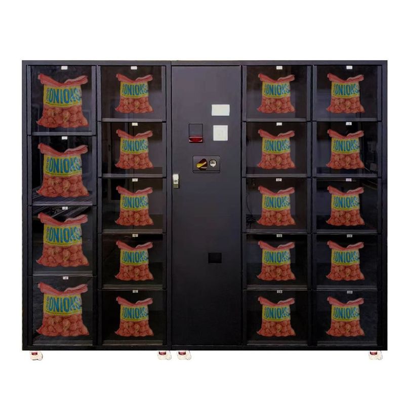 double deck toughened glass door shoe locker vending machine with smart