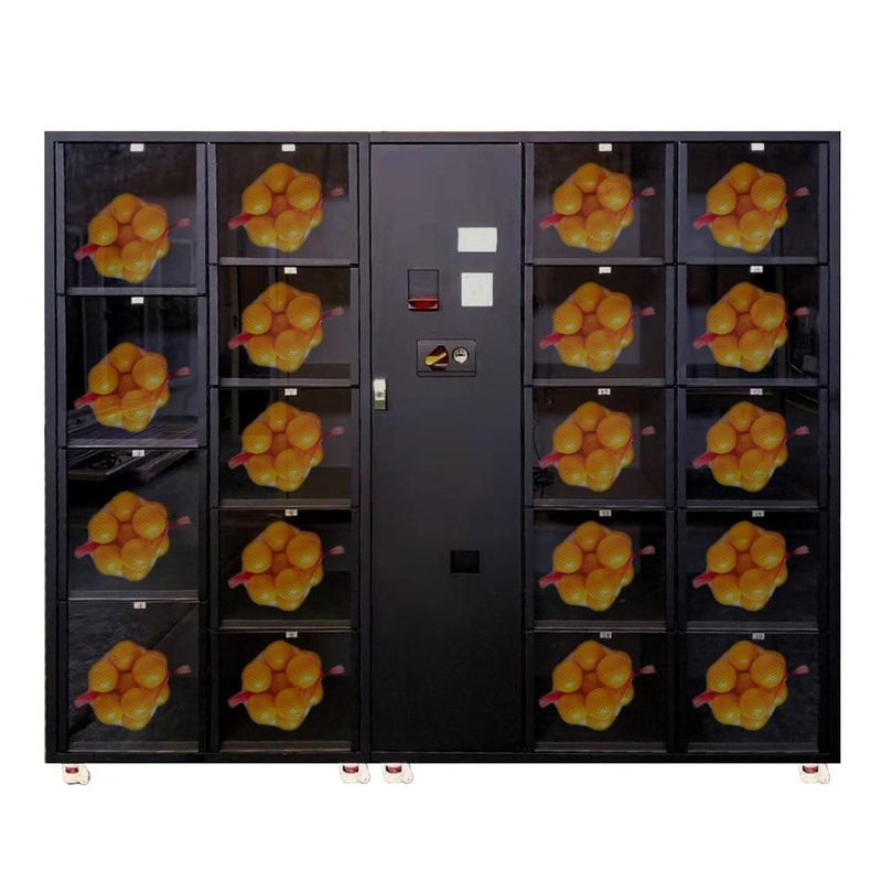 double deck toughened glass door shoe locker vending machine with smart system
