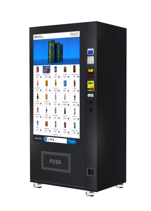 Intelligent Self Service Combo Vending Machine White Black Card Reader Bill Validator