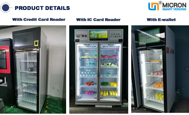 smart fridge grab and go high tech vending machine for vegetable wifi sim card weight sens