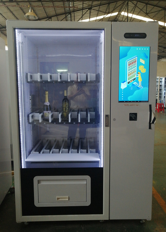 Red Wine Smart Vending Machine With Age Recognition System Support Paper Money