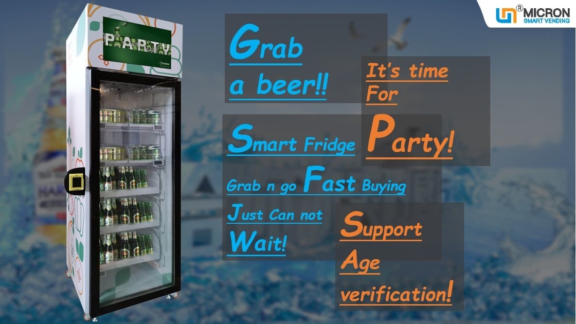 Prepaid Card Smart Fridge Vending Machine With Member Management System
