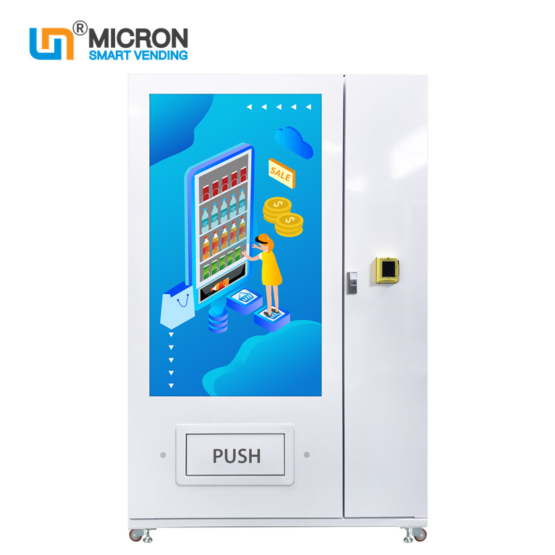 Multi Function Media Vending Machine Customized Logo CE Certificated, Screen on door vending machine