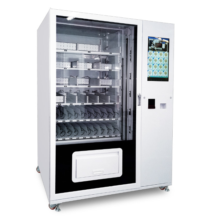 Micron Fresh Fruit Salad Vegetable Vending Machine With 22 Inch Screen / Refrigerator And Elevator