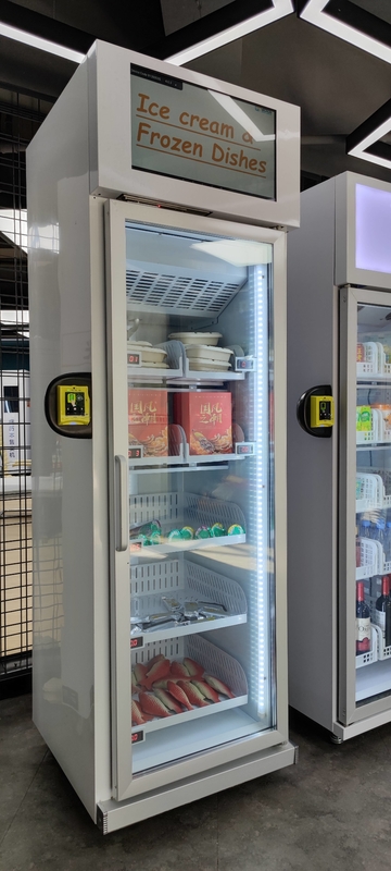 220V Ice Cream Vending Machine For Foods Drinks Smart Vending Fridge