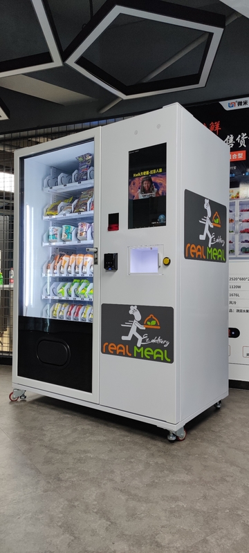 Touch Screen Hot Water Milk Tea Cup Noodle Vending Machine 540 Capacity