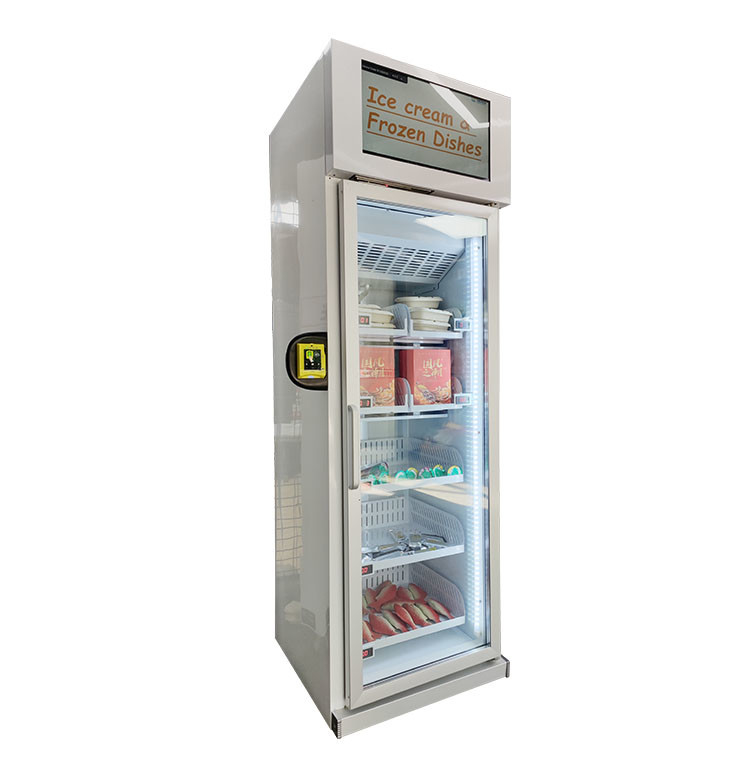 Smart Fridge Ice Cream Vending Machine 110V With 1 Shelf