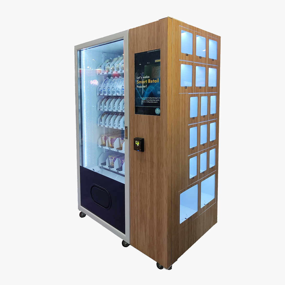 Refrigerator Combo Fresh Flower Vending Machine With Locker For Self Service Flower Store