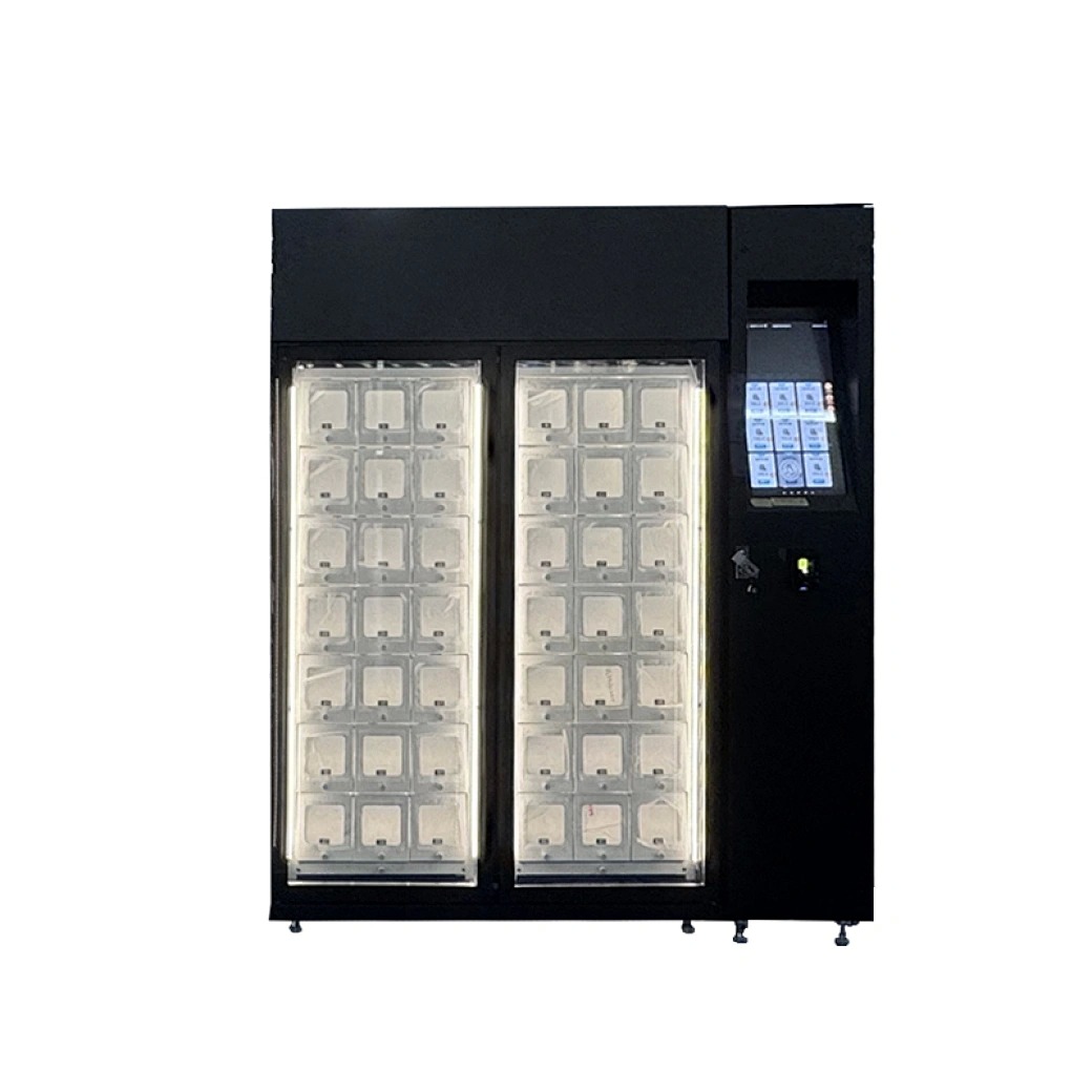 Outdoor Bakery Vending Machine With Angled Touchscreen Display clear ...