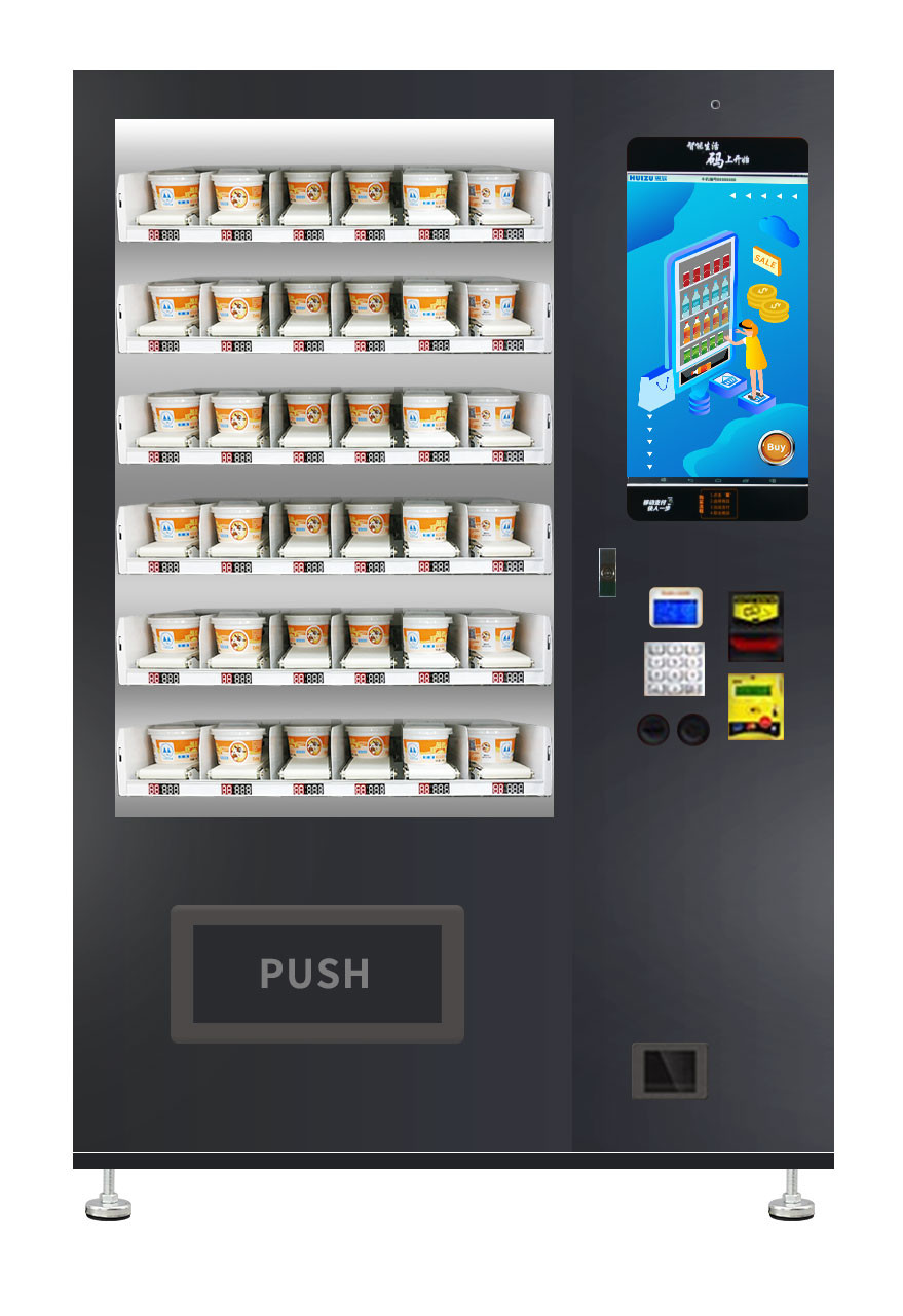 Micron Belt Conveyor Sandwich Cupcake Vending Machine With Lift And