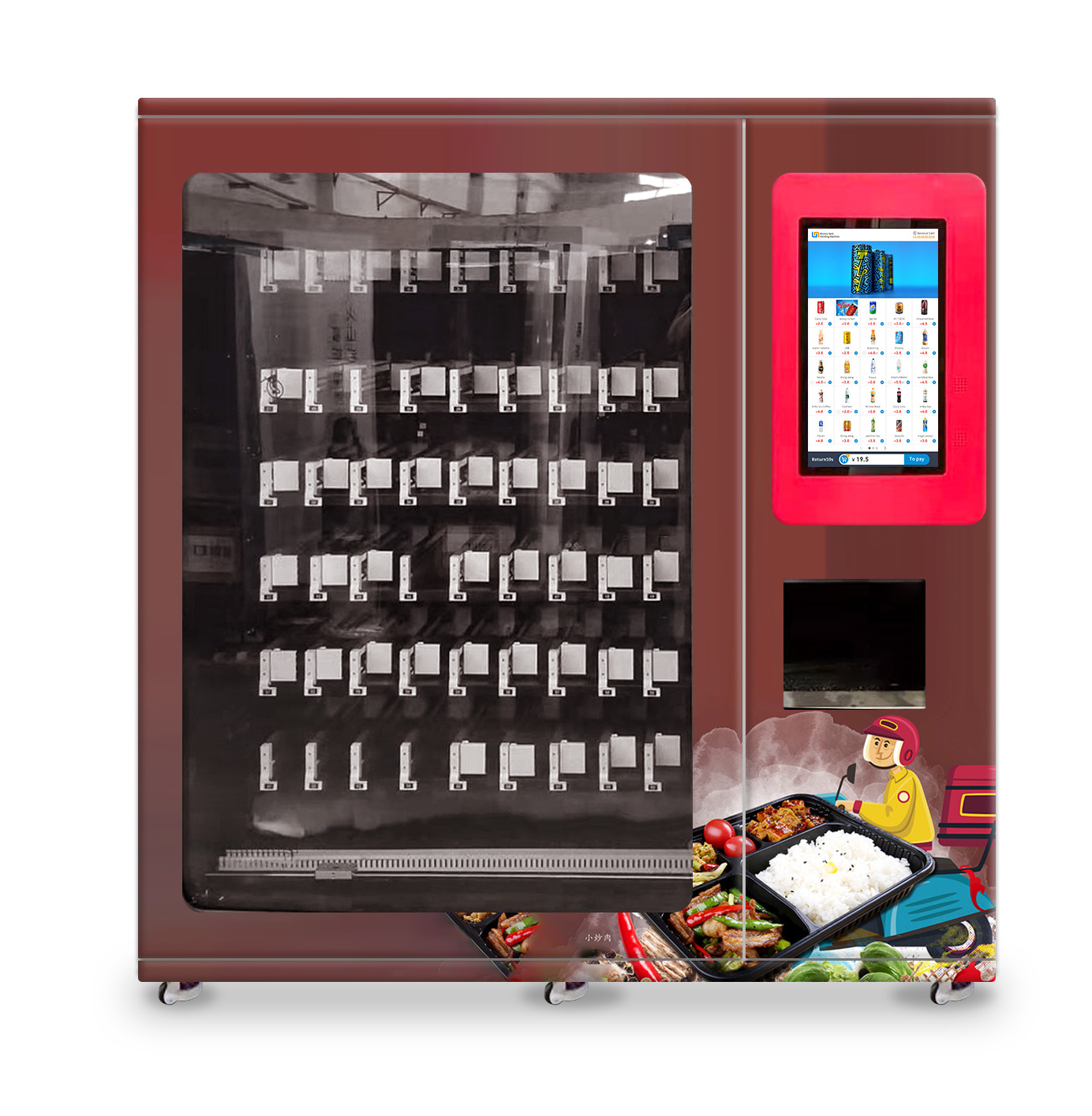 healthy lunch boxes xy axis elevator and adjustable channel width