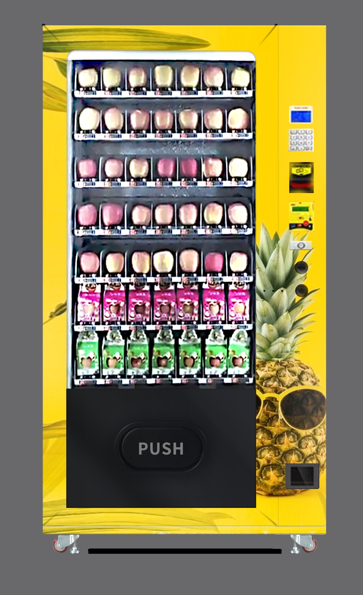 Pineapple Automatic Vending Machine 4G Wireless Remote Management System In The Supermarket