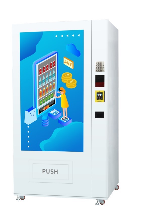 55 inches large screen, Double Layer Glass Credit Card Vending Machine