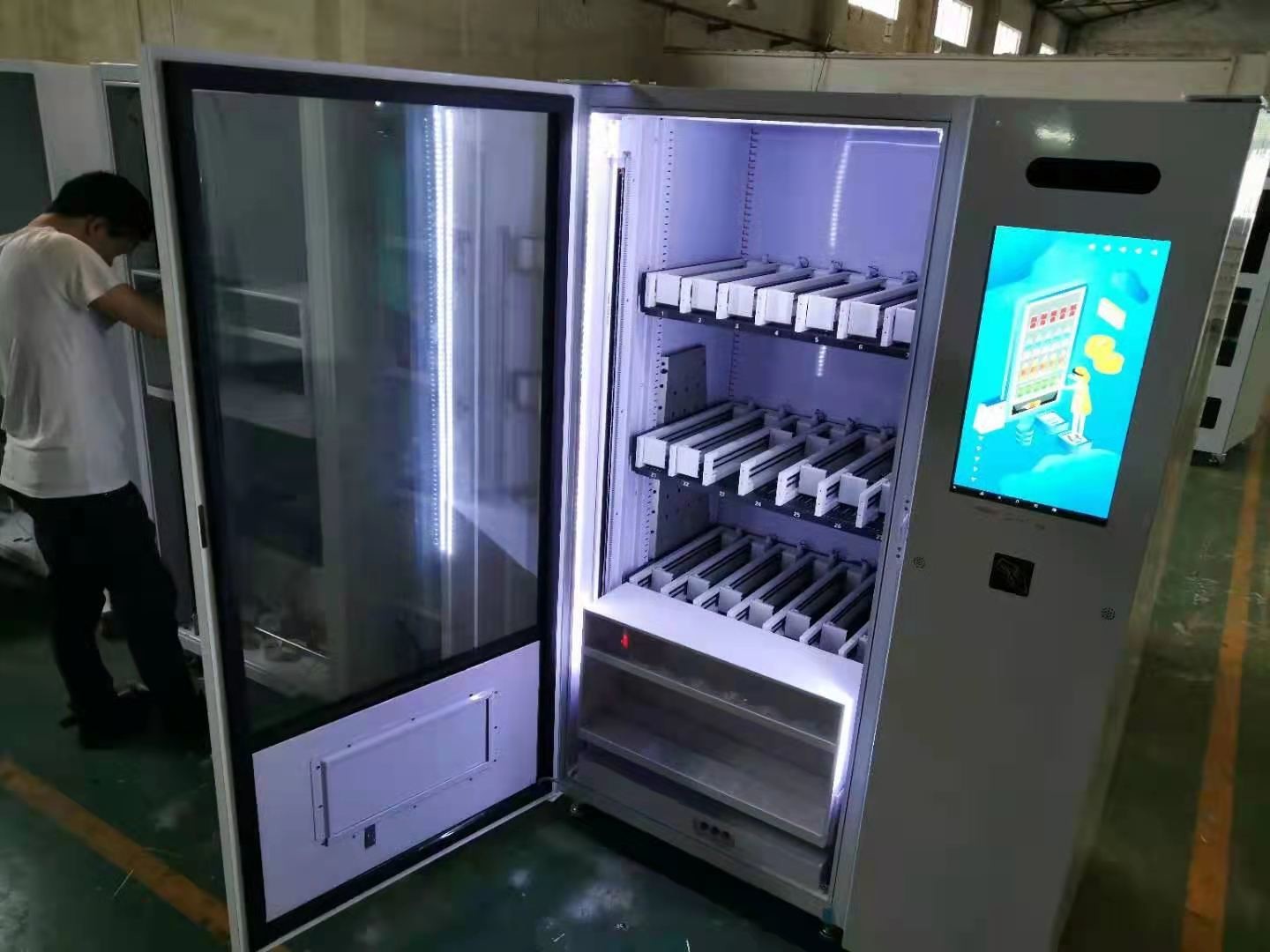 Red Wine Vending Machine With Elevator Lift Refrigerated Vending
