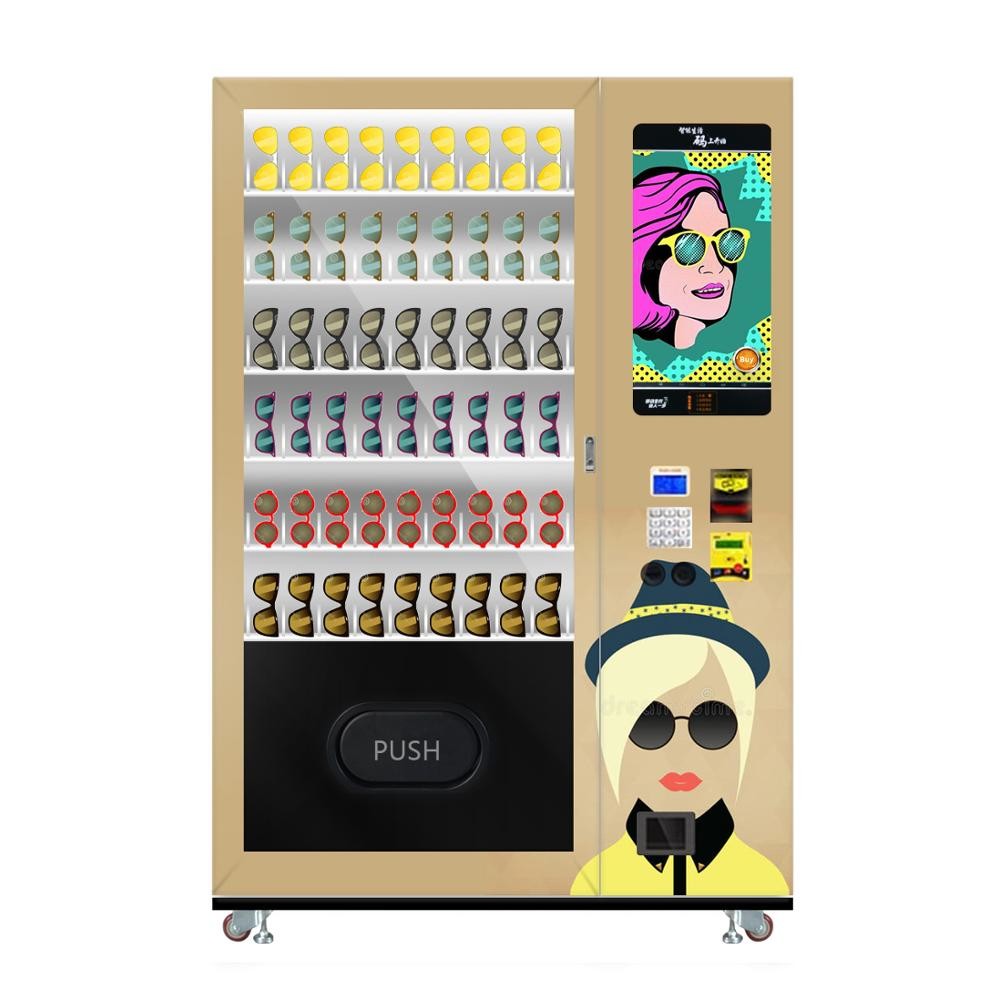 Double Tempered Glass Smart Vending Machine For Sunglasses