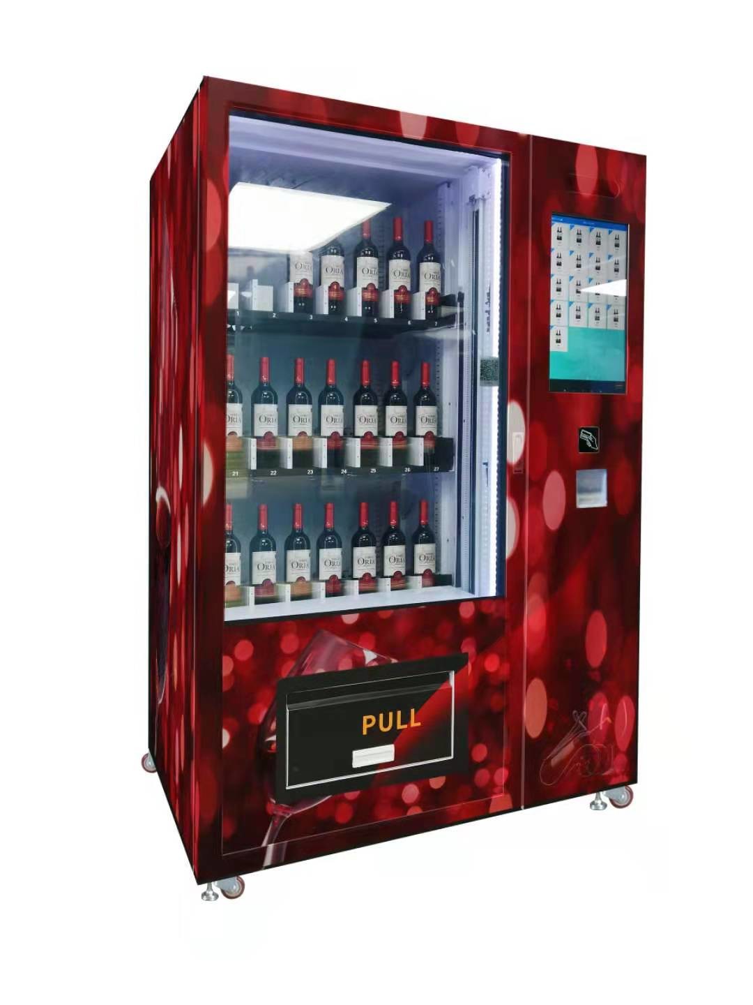 Red Wine Vending Machines With Elevator And Smart System,New Vending