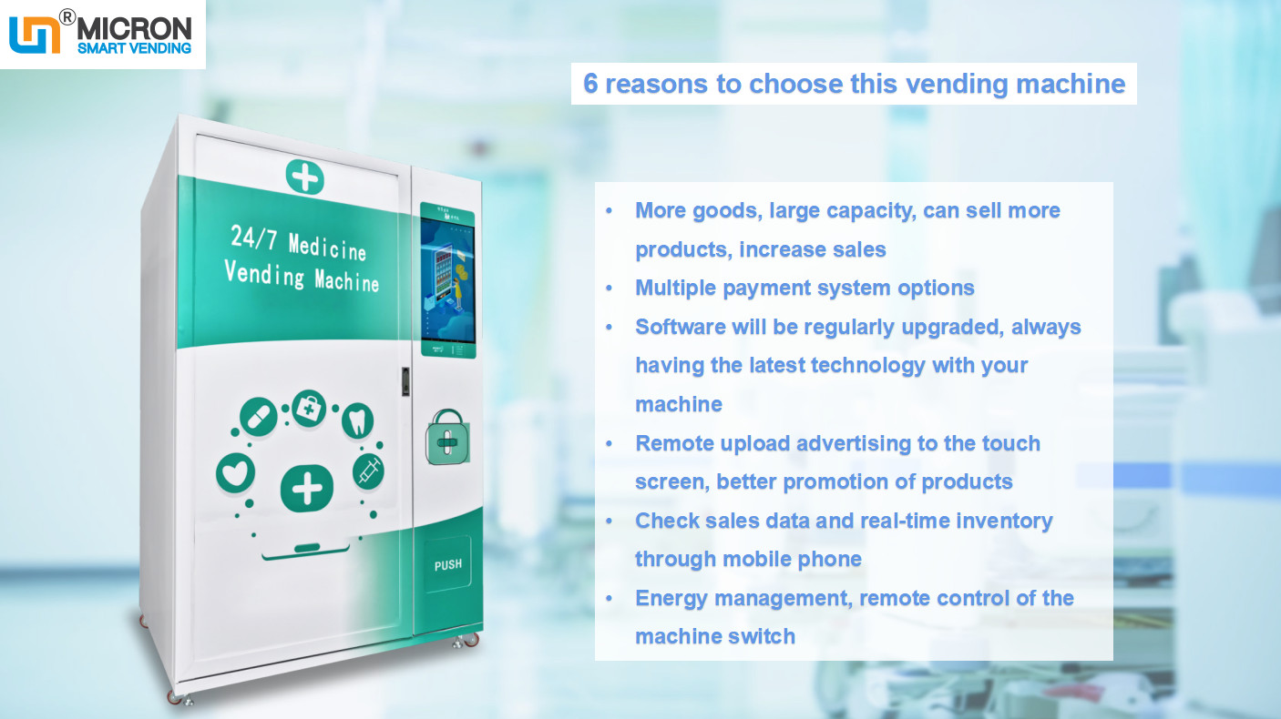 OEM medical drug vending machine with remote monitoring system